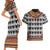 Cameroon Toghu Traditional Pattern Couples Matching Short Sleeve Bodycon Dress and Hawaiian Shirt