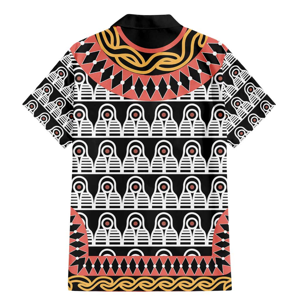 Cameroon Toghu Traditional Pattern Family Matching Mermaid Dress and Hawaiian Shirt
