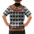 Cameroon Toghu Traditional Pattern Family Matching Off The Shoulder Long Sleeve Dress and Hawaiian Shirt