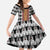 Cameroon Toghu Traditional Pattern Family Matching Off The Shoulder Long Sleeve Dress and Hawaiian Shirt