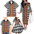 Cameroon Toghu Traditional Pattern Family Matching Off The Shoulder Long Sleeve Dress and Hawaiian Shirt