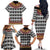 Cameroon Toghu Traditional Pattern Family Matching Off The Shoulder Long Sleeve Dress and Hawaiian Shirt
