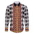Cameroon Toghu Traditional Pattern Family Matching Off The Shoulder Long Sleeve Dress and Hawaiian Shirt
