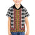 Cameroon Toghu Traditional Pattern Family Matching Off The Shoulder Long Sleeve Dress and Hawaiian Shirt