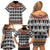 Cameroon Toghu Traditional Pattern Family Matching Off Shoulder Short Dress and Hawaiian Shirt
