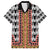 Cameroon Toghu Traditional Pattern Family Matching Puletasi and Hawaiian Shirt