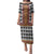 Cameroon Toghu Traditional Pattern Family Matching Puletasi and Hawaiian Shirt