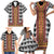 Cameroon Toghu Traditional Pattern Family Matching Short Sleeve Bodycon Dress and Hawaiian Shirt