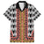 Cameroon Toghu Traditional Pattern Family Matching Short Sleeve Bodycon Dress and Hawaiian Shirt
