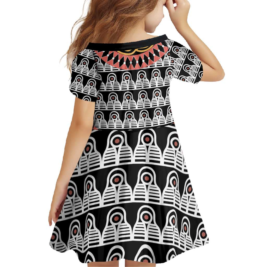 Cameroon Toghu Traditional Pattern Family Matching Tank Maxi Dress and Hawaiian Shirt