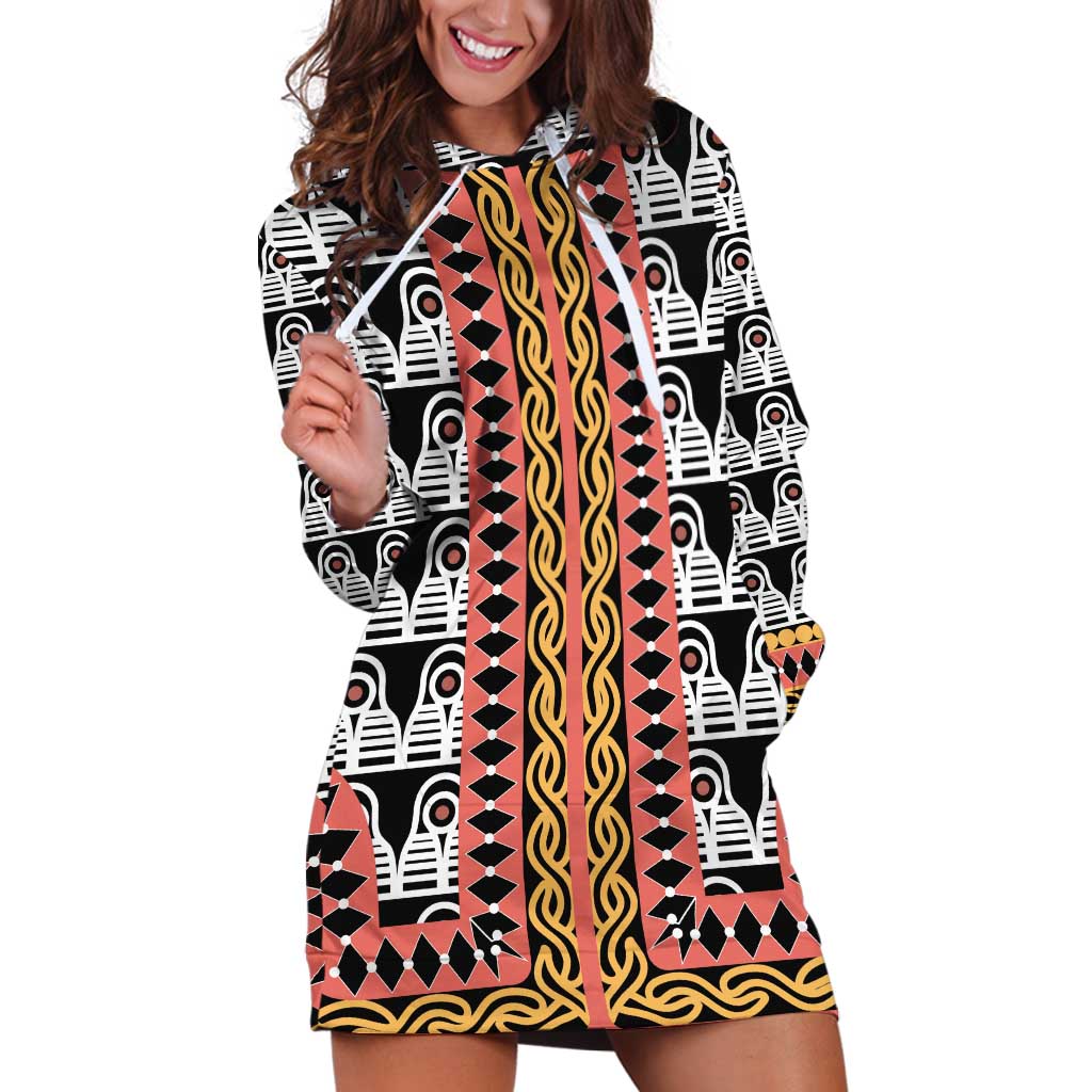 Cameroon Toghu Traditional Pattern Hoodie Dress