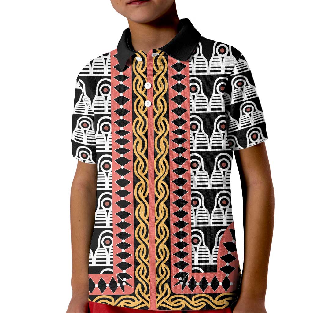 Cameroon Toghu Traditional Pattern Kid Polo Shirt