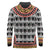 Cameroon Toghu Traditional Pattern Long Sleeve Polo Shirt