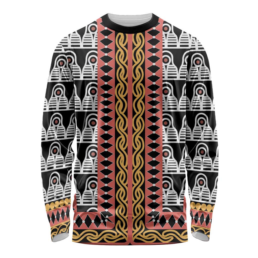 Cameroon Toghu Traditional Pattern Long Sleeve Shirt