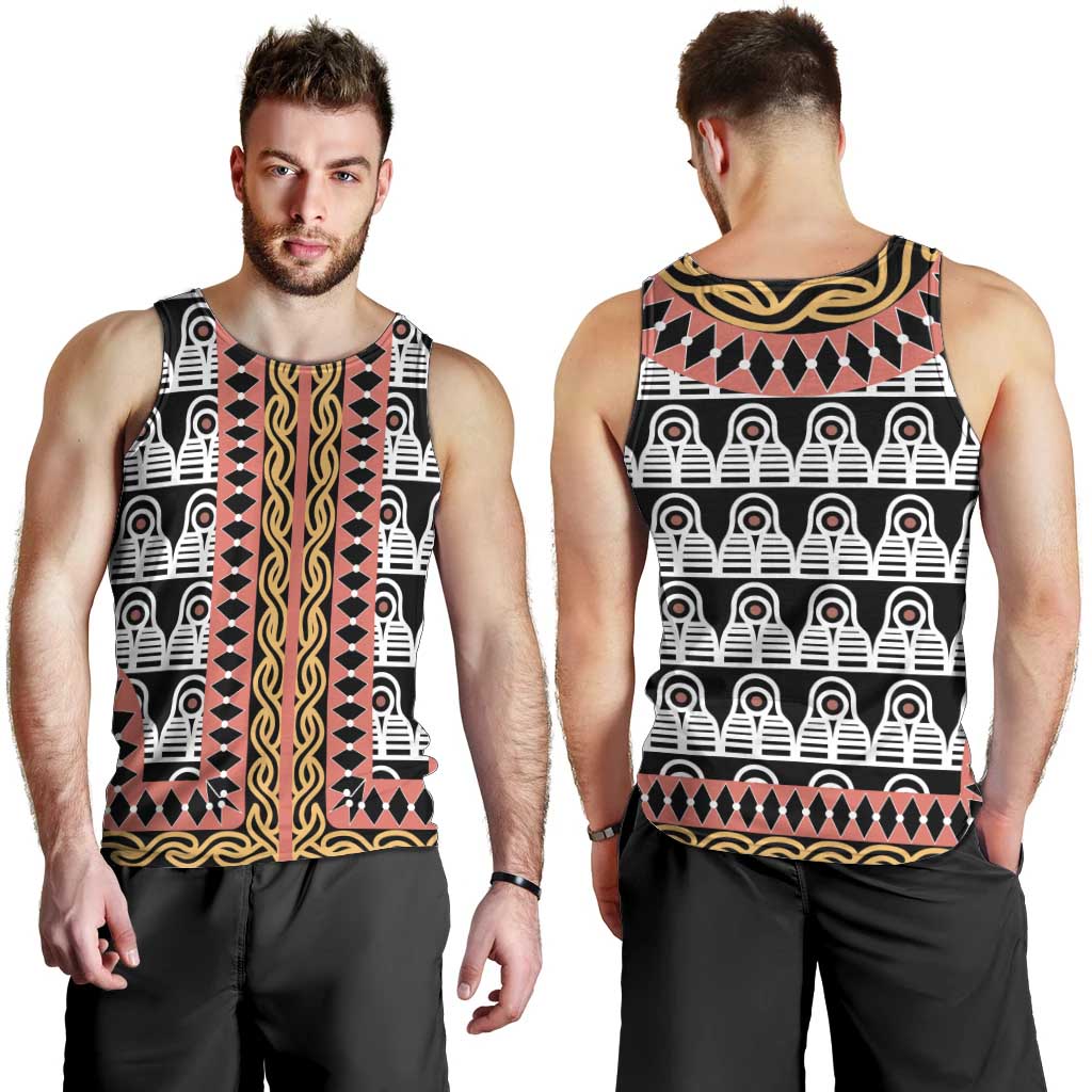 Cameroon Toghu Traditional Pattern Men Tank Top