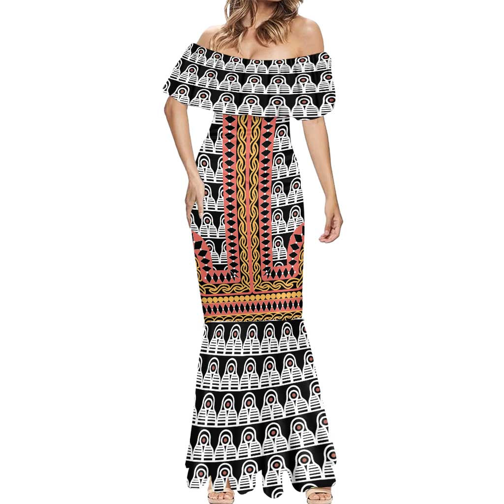 Cameroon Toghu Traditional Pattern Mermaid Dress