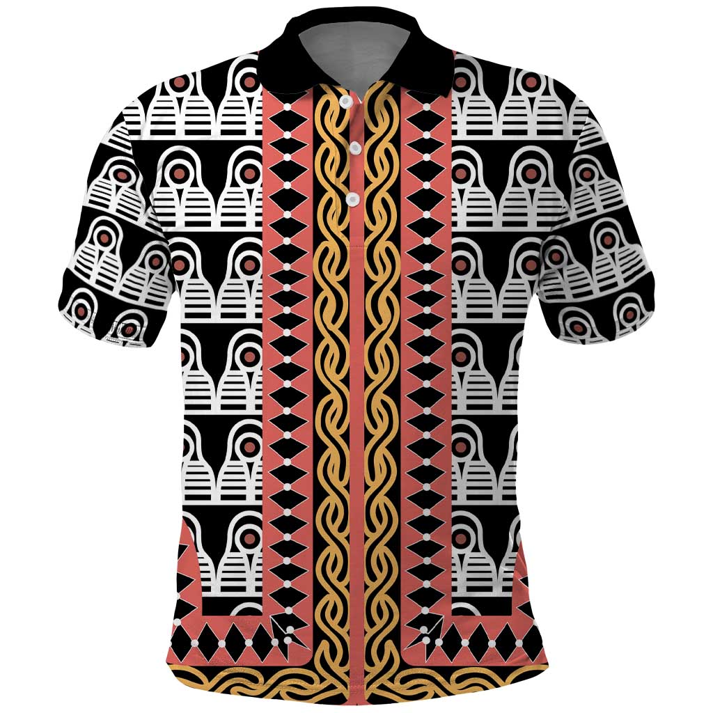Cameroon Toghu Traditional Pattern Polo Shirt