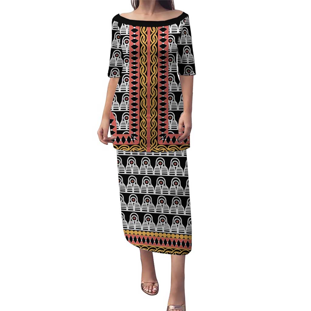 Cameroon Toghu Traditional Pattern Puletasi
