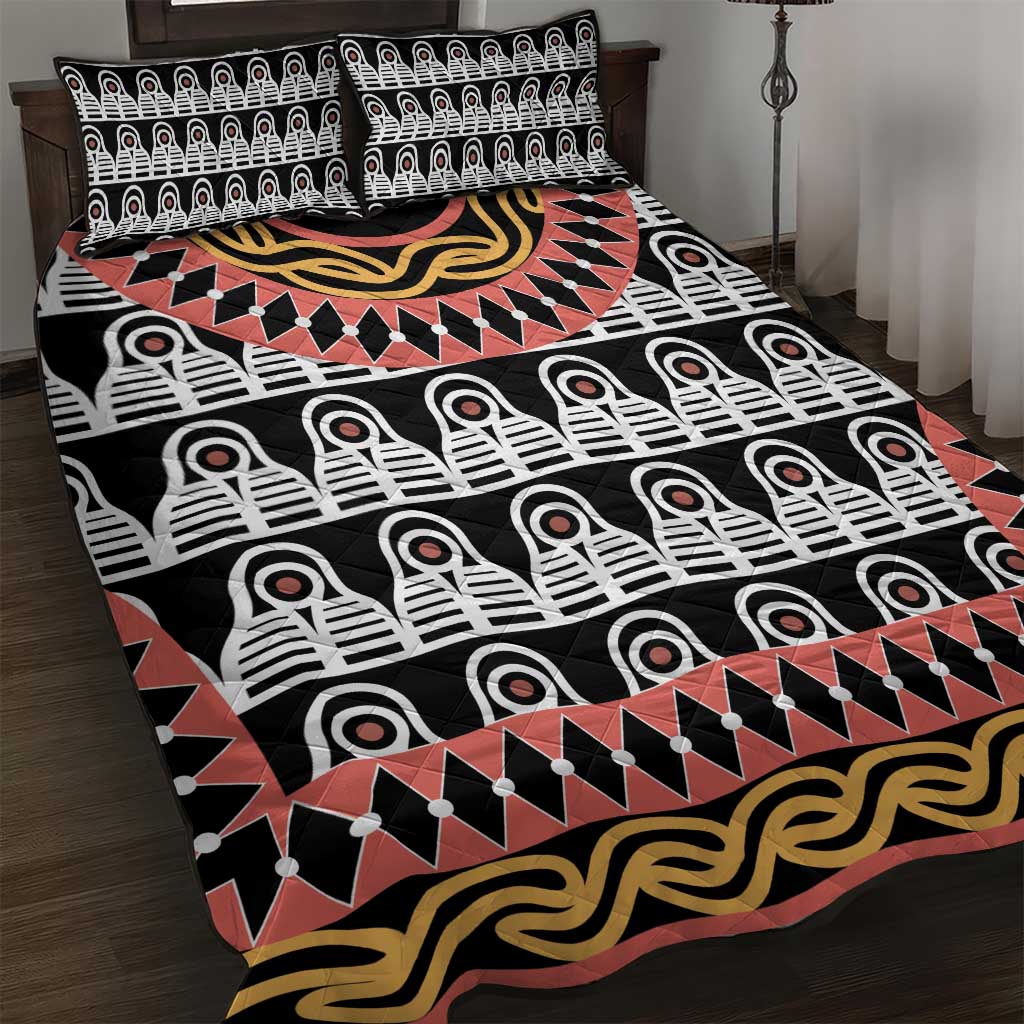 Cameroon Toghu Traditional Pattern Quilt Bed Set