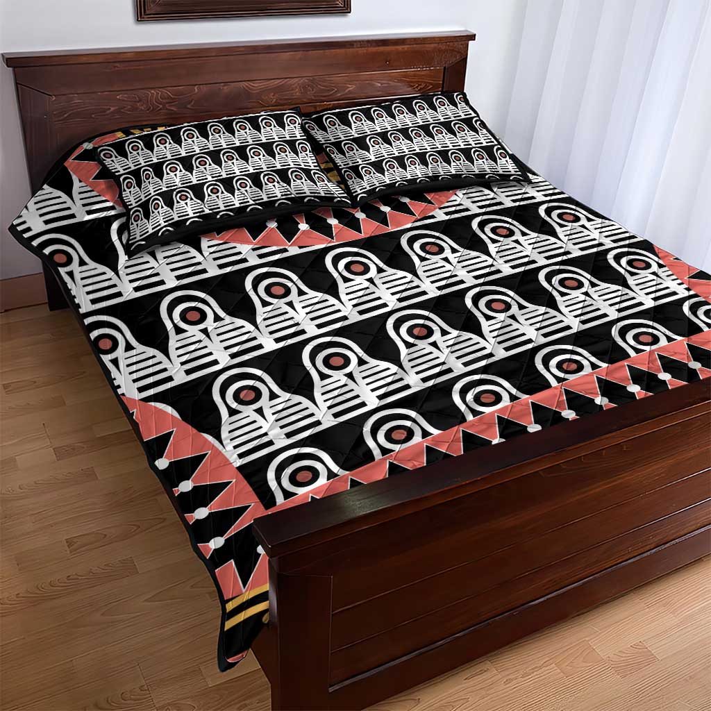 Cameroon Toghu Traditional Pattern Quilt Bed Set