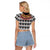 Cameroon Toghu Traditional Pattern Raglan Cropped T Shirt