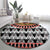 Cameroon Toghu Traditional Pattern Round Carpet