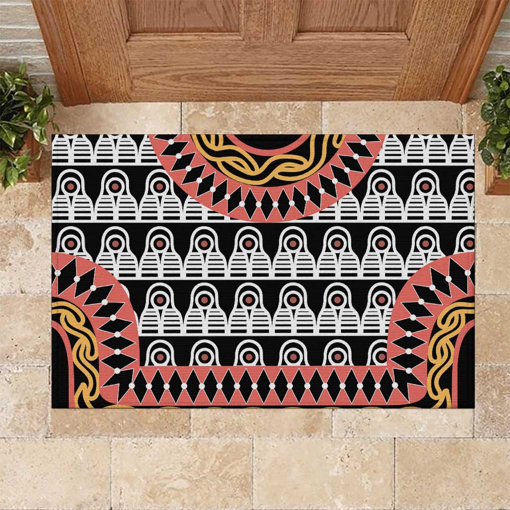 Cameroon Toghu Traditional Pattern Rubber Doormat