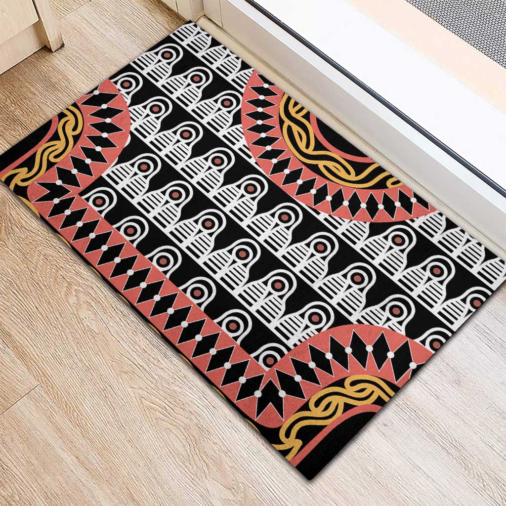 Cameroon Toghu Traditional Pattern Rubber Doormat