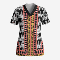 Cameroon Toghu Traditional Pattern Scrub Top - Wonder Print Shop