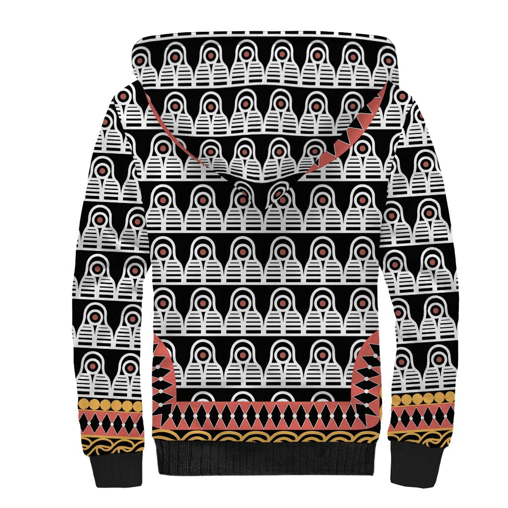 Cameroon Toghu Traditional Pattern Sherpa Hoodie