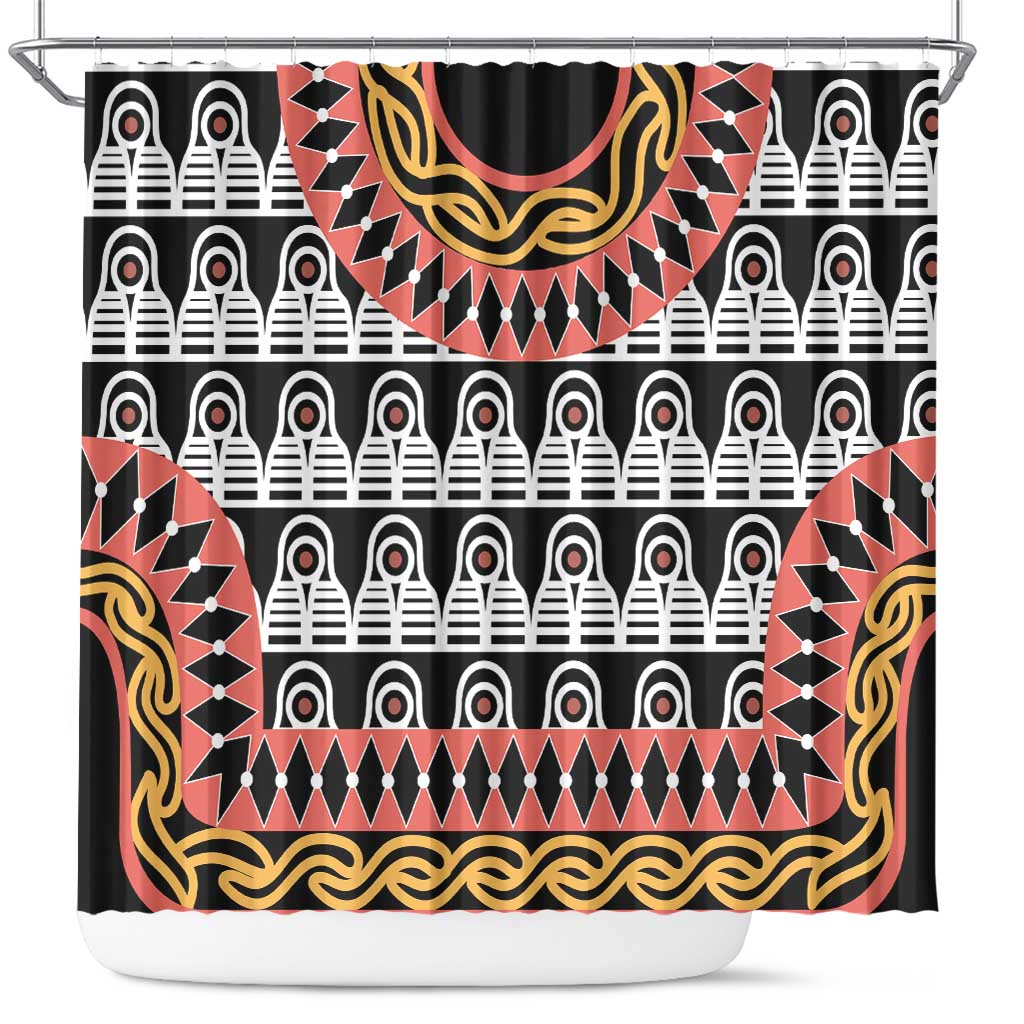 Cameroon Toghu Traditional Pattern Shower Curtain