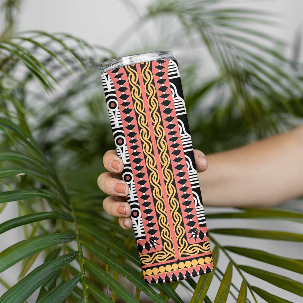 Cameroon Toghu Traditional Pattern Skinny Tumbler