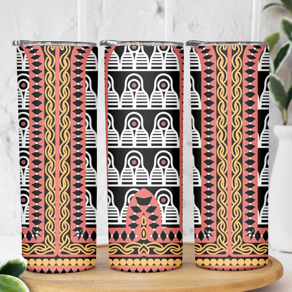 Cameroon Toghu Traditional Pattern Skinny Tumbler