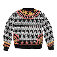 Cameroon Toghu Traditional Pattern Sleeve Zip Bomber Jacket