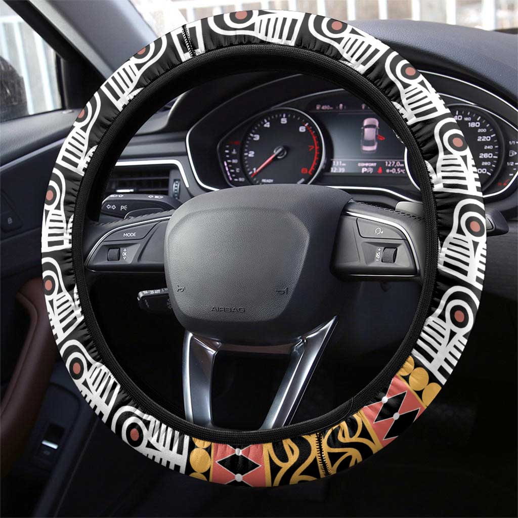 Cameroon Toghu Traditional Pattern Steering Wheel Cover