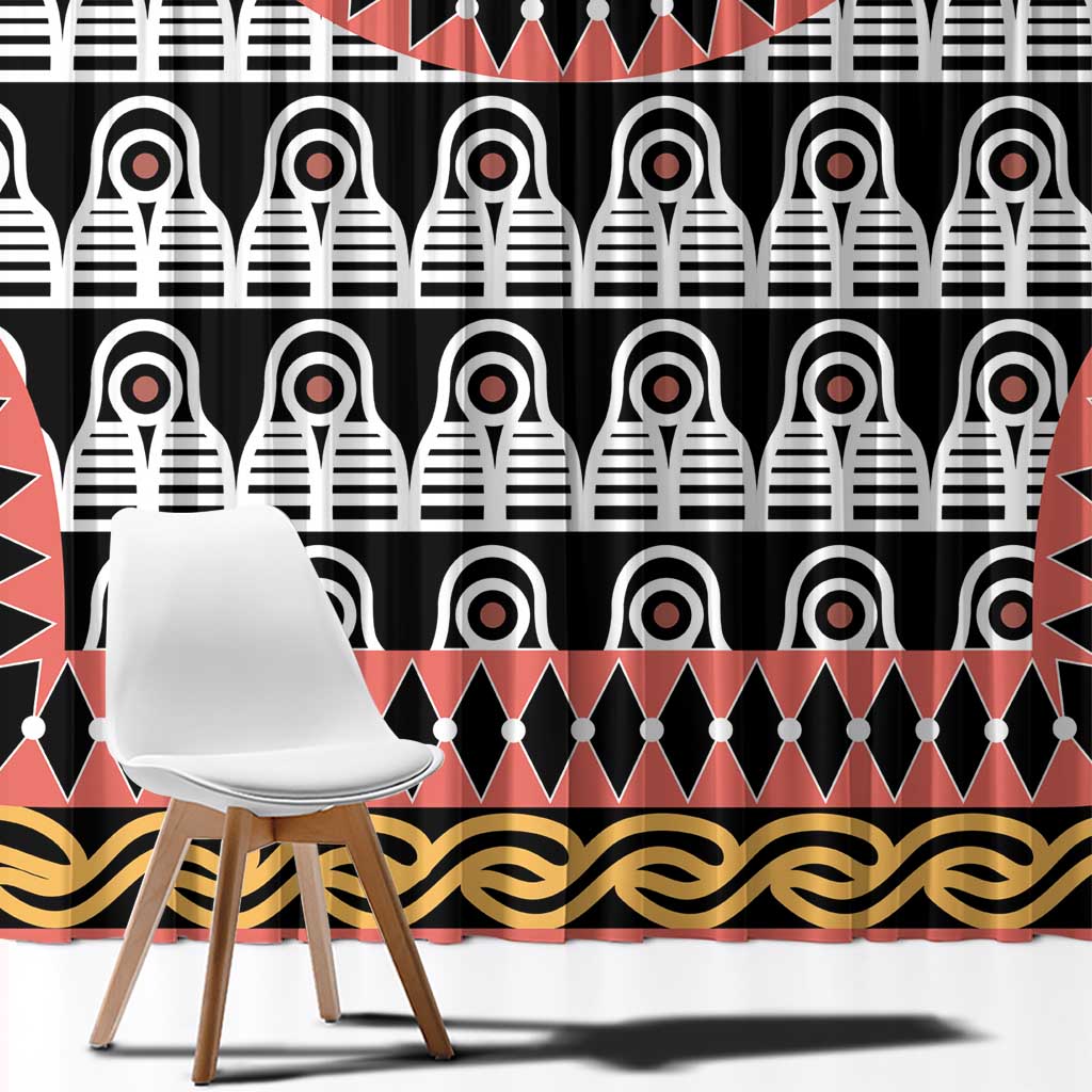 Cameroon Toghu Traditional Pattern Window Curtain