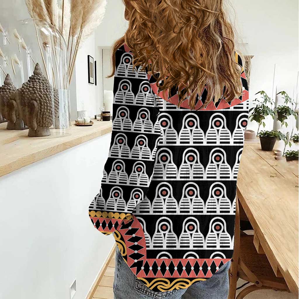 Cameroon Toghu Traditional Pattern Women Casual Shirt