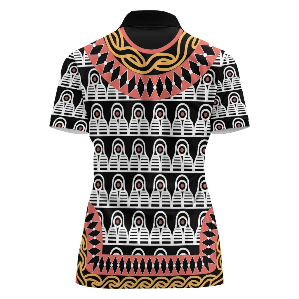 Cameroon Toghu Traditional Pattern Women Polo Shirt