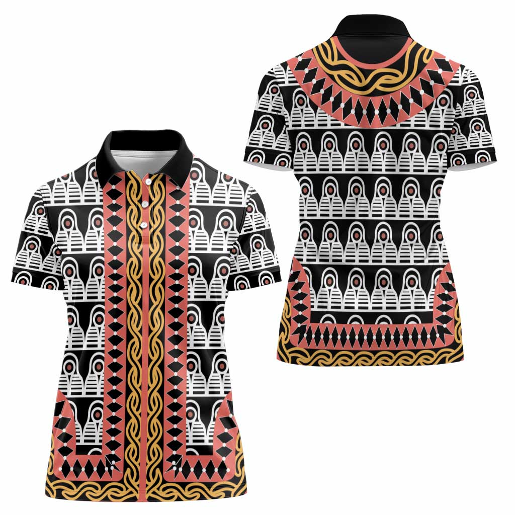 Cameroon Toghu Traditional Pattern Women Polo Shirt