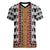 Cameroon Toghu Traditional Pattern Women V-Neck T-Shirt