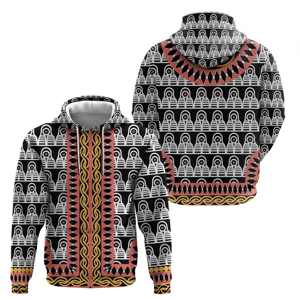 Cameroon Toghu Traditional Pattern Zip Hoodie