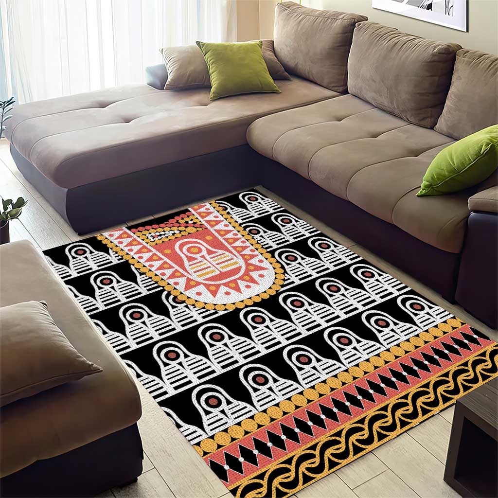 Cameroon Traditional Area Rug Toghu Pattern