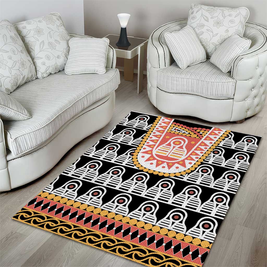 Cameroon Traditional Area Rug Toghu Pattern