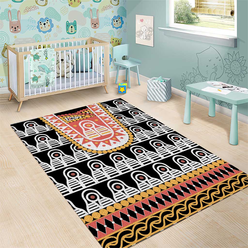 Cameroon Traditional Area Rug Toghu Pattern