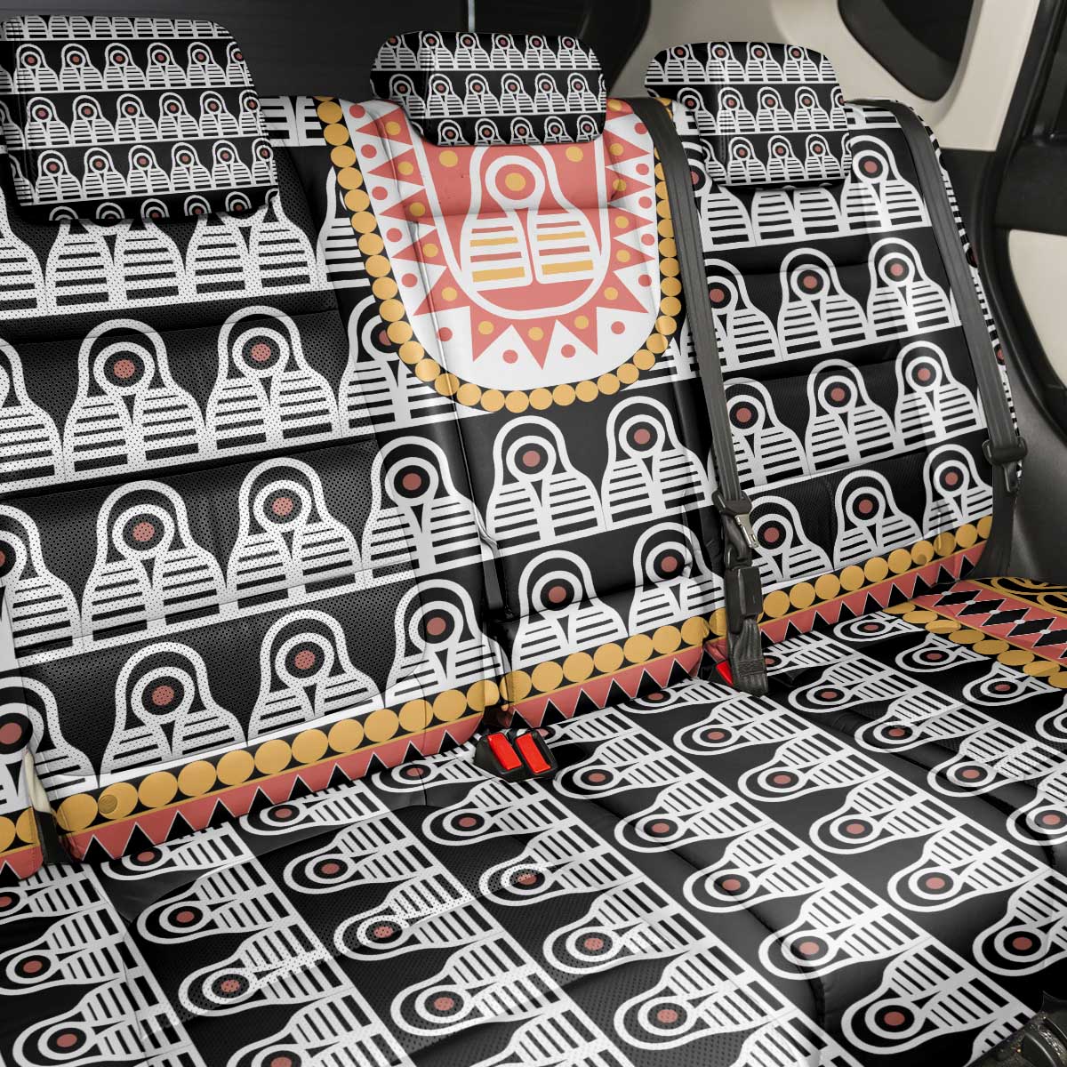 Cameroon Traditional Back Car Seat Cover Toghu Pattern