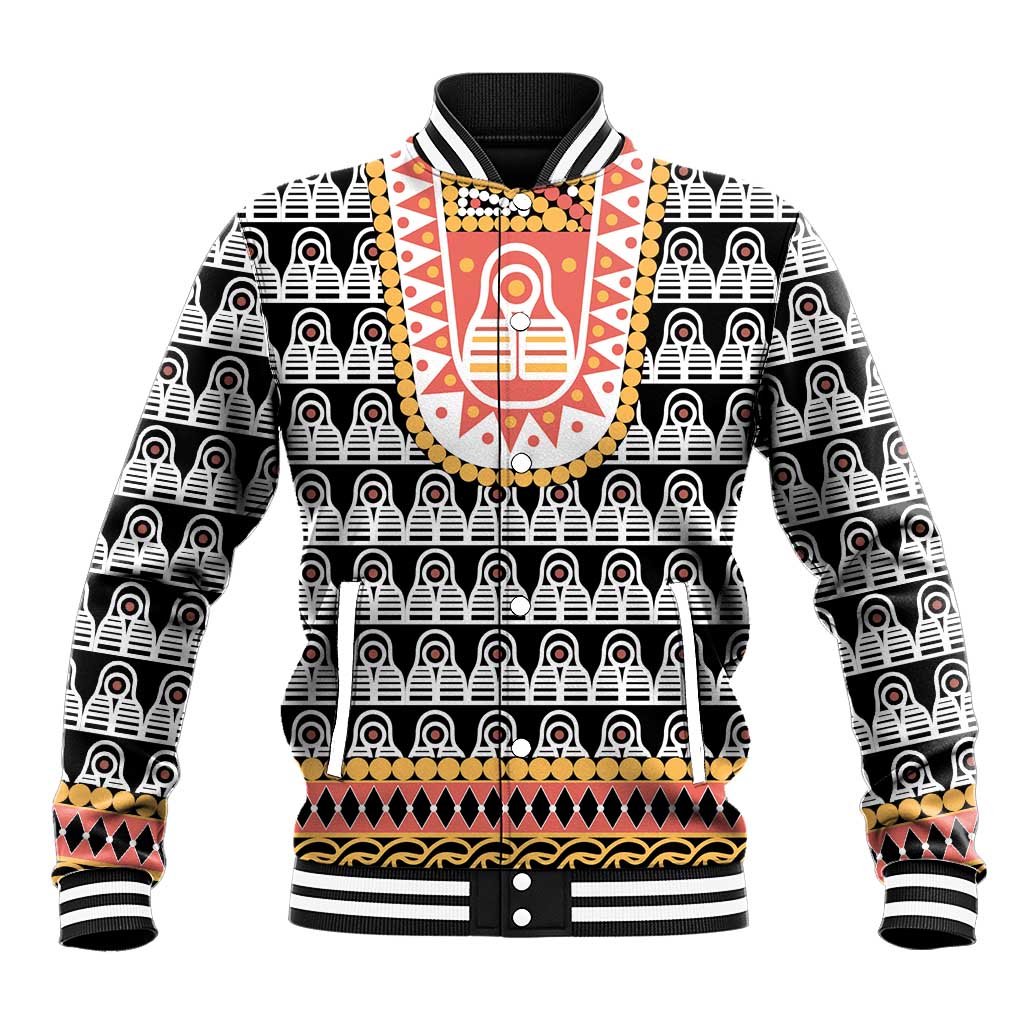 Cameroon Traditional Baseball Jacket Toghu Pattern