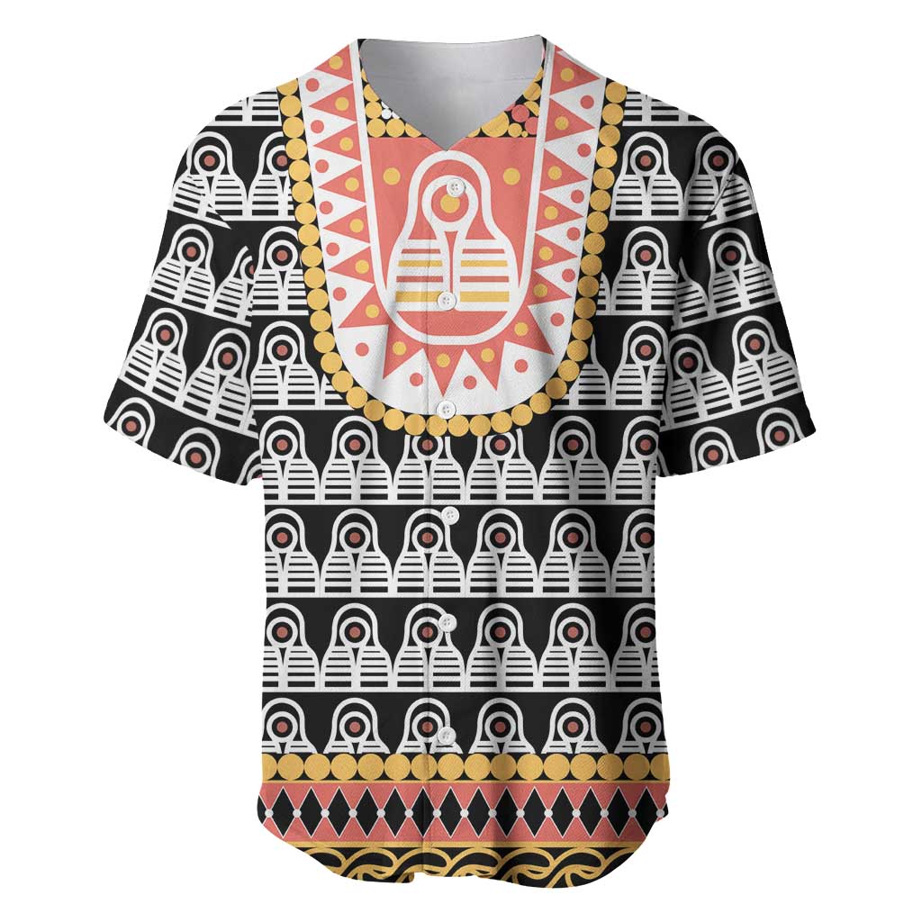 Cameroon Traditional Baseball Jersey Toghu Pattern