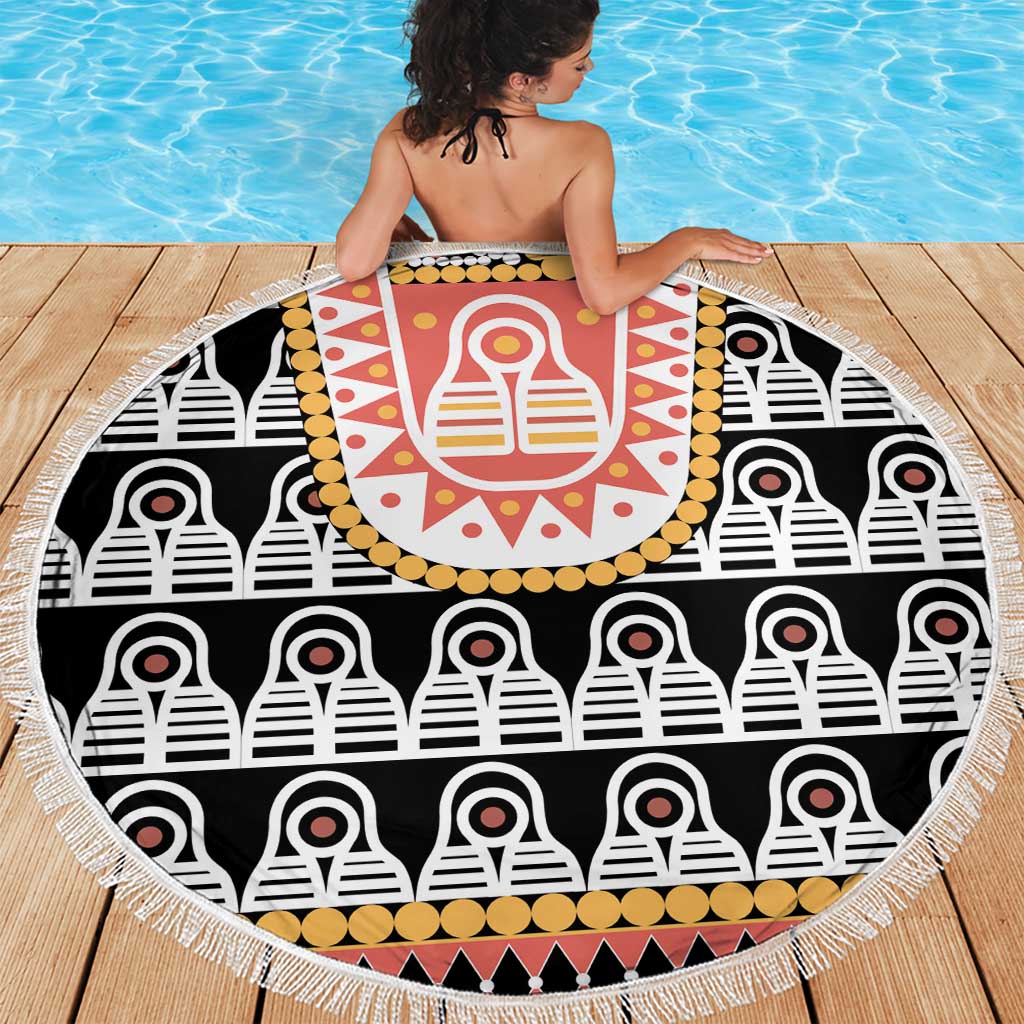 Cameroon Traditional Beach Blanket Toghu Pattern