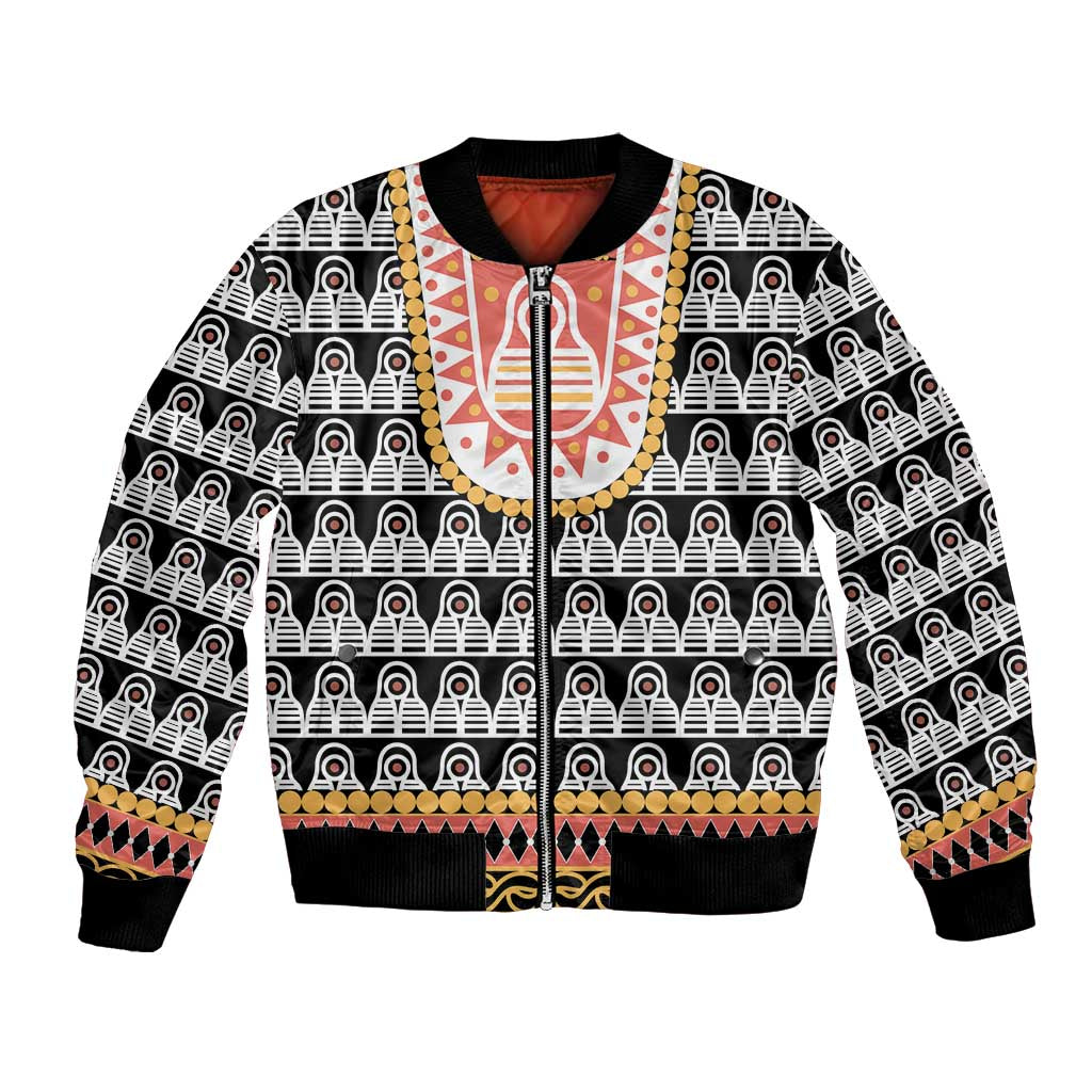 Cameroon Traditional Bomber Jacket Toghu Pattern