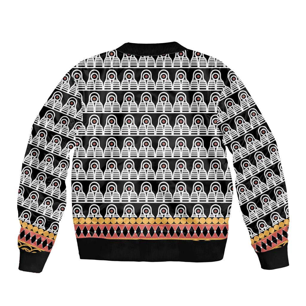 Cameroon Traditional Bomber Jacket Toghu Pattern
